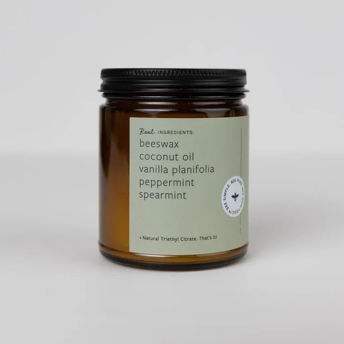 Vanilla Mint Beeswax & Essential Oil Natural Candle