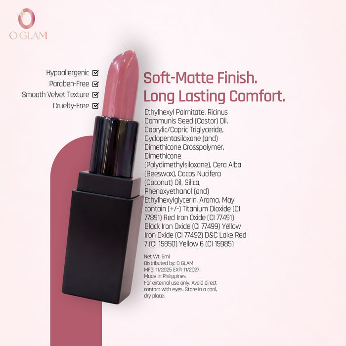 Velvet Lip Lush (Lipstick) by O Glam - BUTTER SCOTCH