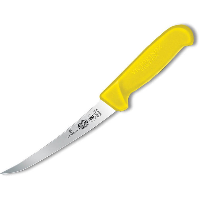 Victorinox 6" Yellow Boning Knife Curved Blade 5.6608.15