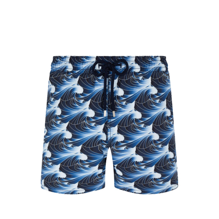 Vilebrequin Hokusai Waves Print Swim Short Blue