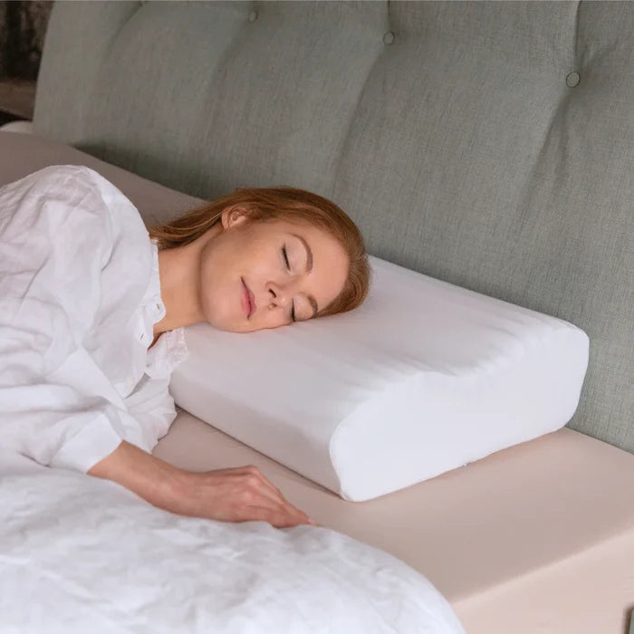 Wave Pillow - Putnams extra thick foam made in the uk one side higher than the other thicker
