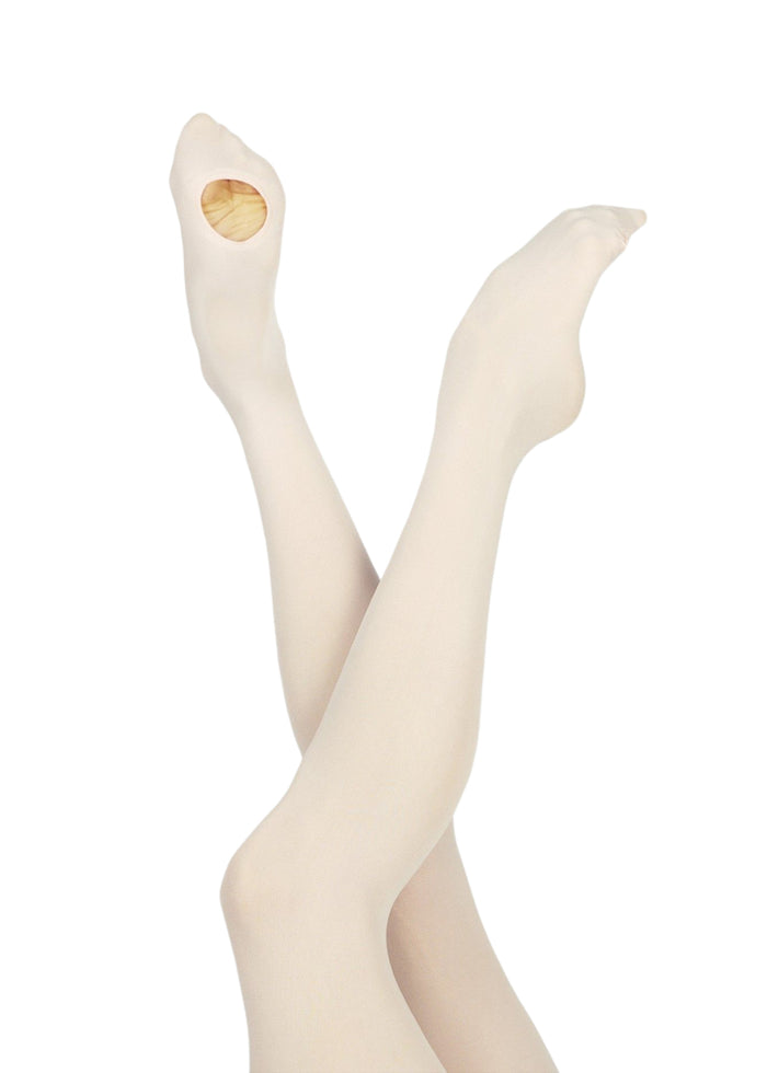 Wear Moi DIV03 Women's Classique Convertible Tights in Light Pink, modelled on ballet dancer