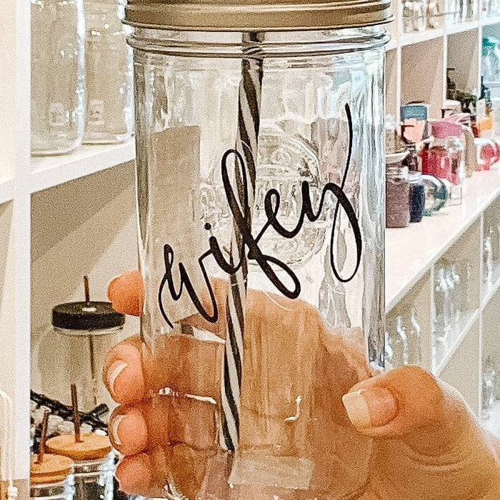 Wifey Mason Jar Tumbler