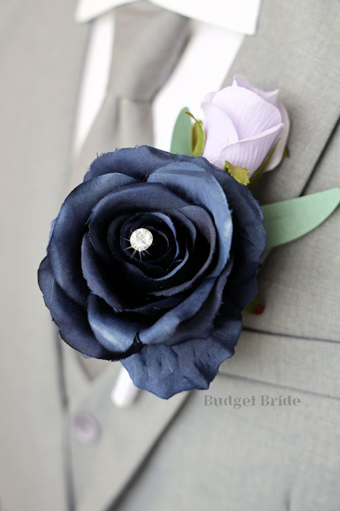 Wisteria and Navy Blue Premium Wedding Bouquet- $45.00 |Mosaic