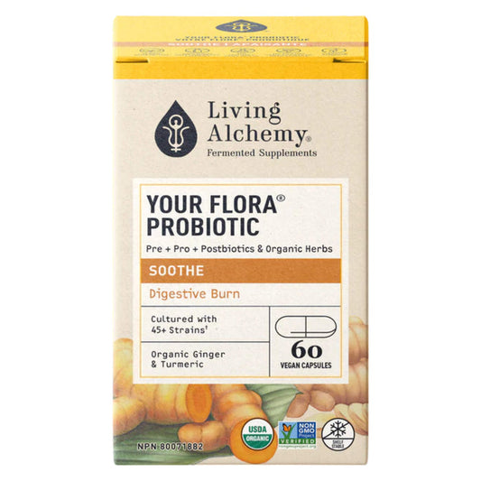 Box of LivingAlchemy YourFlora Soothe 120Capsules